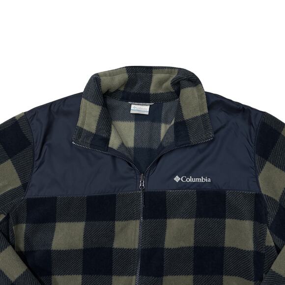 Columbia Fleece For bugaboo II Interchange Jacket Mens Size XL Blue Plaid *READ* - Picture 3 of 9